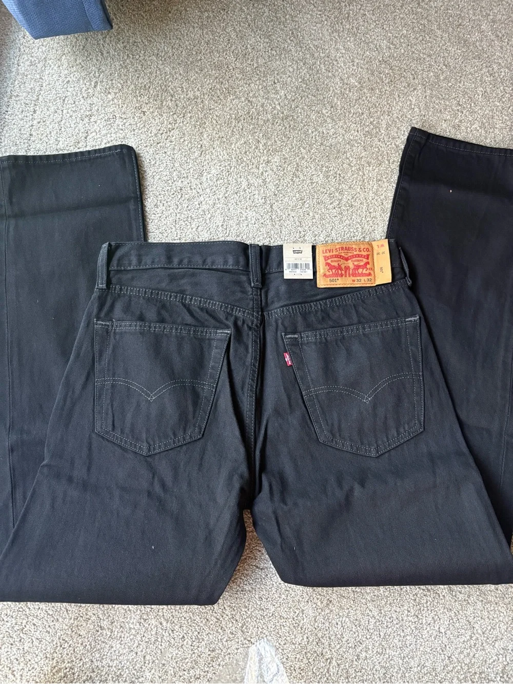 NWT Levi's Men's 501 Straight-Leg Black Jeans